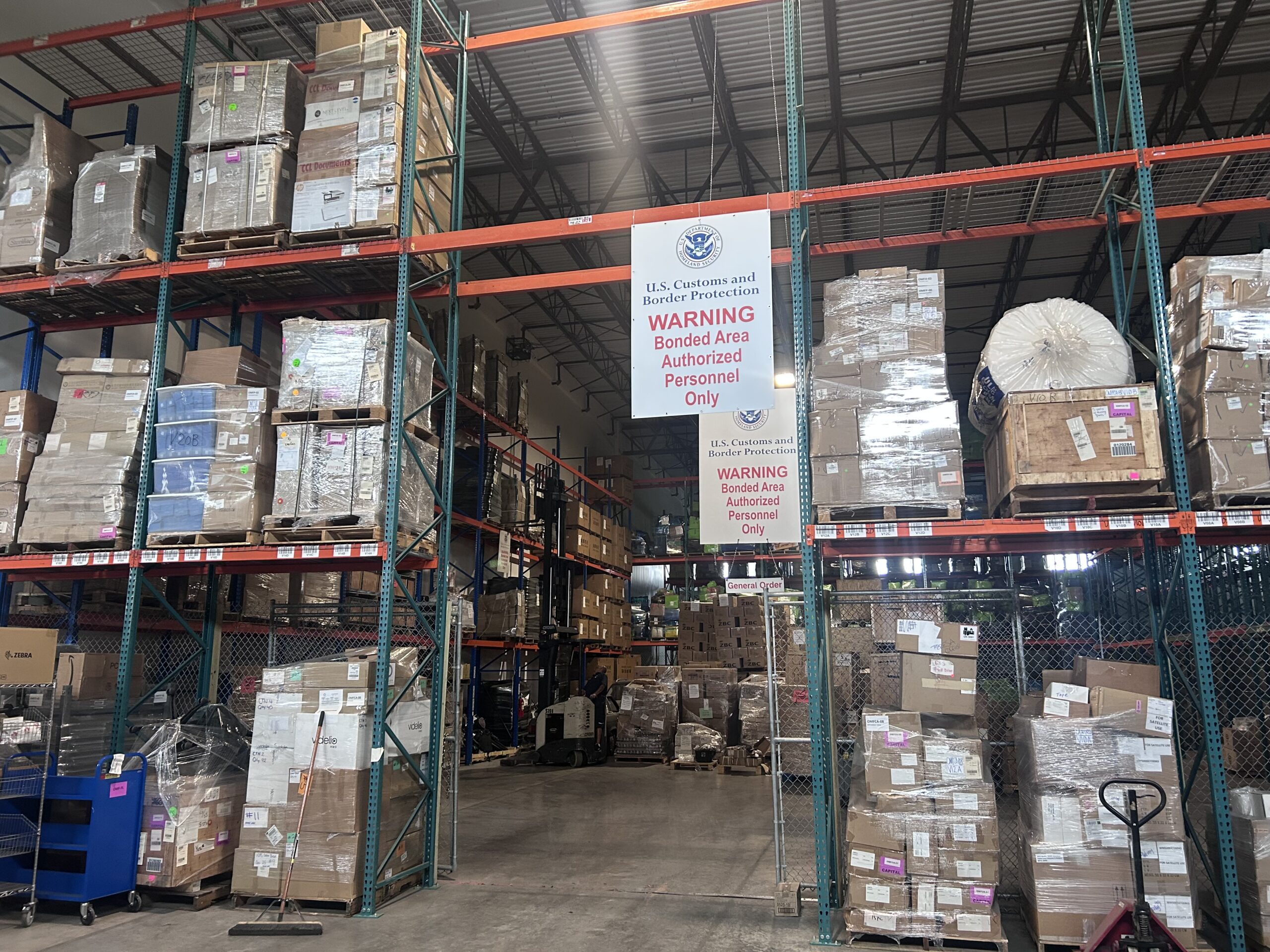 Bonded warehouse freight